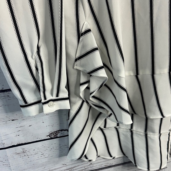 Pleione Monochrome Striped Blouse - Picture 7 of 7